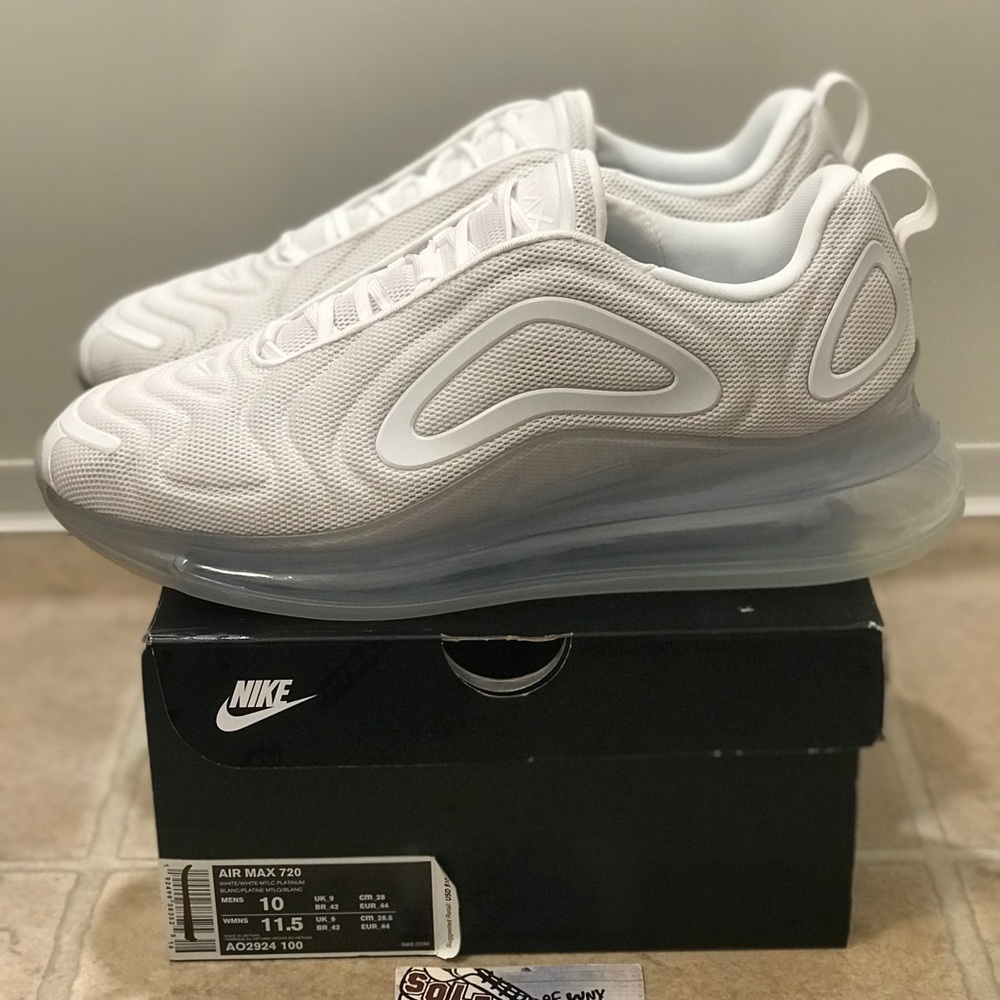 NEW Nike Air Max 720 Triple White Vapormax 270 Men - Picture 2 of 8